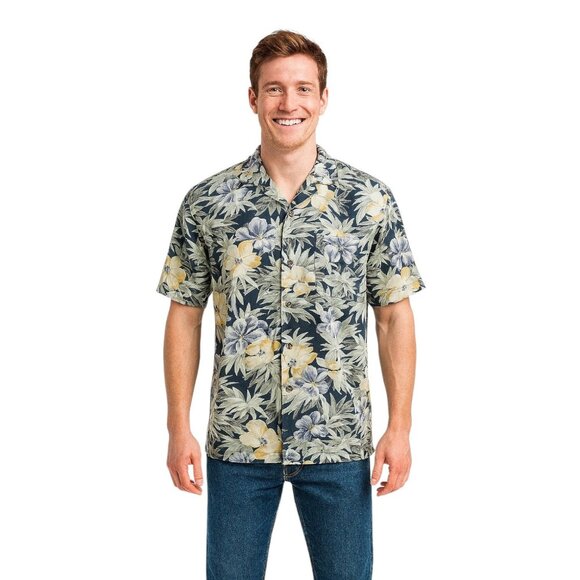 Tommy Bahama Hawaiian Shirt Large Rayon Aloha Floral Print Made In Hong Kong - Picture 4 of 7